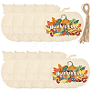Thanksgiving Day Theme Unfinished Wood Pendant Decorations HJEW-WH20003-47D-1