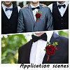 1Pc Silk Brooch AJEW-DJ0001-02-7
