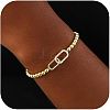 Brass Rhinestone Link Bracelets FS-WGE99A7-03-1