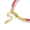 3MM Braided Round Imitation Leather Cord Bracelet Making MAK-S075-01G-M-2