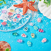 18Pcs 9 Colors Glass Beads LAMP-TA0001-83-5