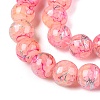 Drawbench Crackle Glass Beads Strands GLAA-N006-8mm-11-3