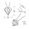 SHEGRACE Rhodium Plated 925 Sterling Silver Pendant Necklaces JN836A-2