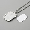 Sublimation Blank Aluminum Pendant Necklace DIY-WH0304-486B-S-1