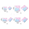 8Pcs 4 Styles Cardboard Paper Ring Boxes CBOX-FS0001-05-4