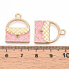 Alloy Enamel Pendant Rhinestone Settings ENAM-T020-99-3