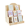 4-Tier Wood Postcard Display Riser Stands ODIS-WH0038-127-1