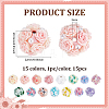 15Pcs 15 Colors Opaque Resin Beads RESI-PH0002-67-2