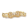 Brass Micro Pave Cubic Zirconia Fold Over Clasps KK-U037-33G-2