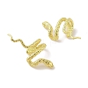 Snake Brass Cuff Earrings for Women EJEW-I305-13G-2
