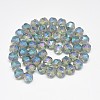 Electroplate Glass Beads Strands EGLA-Q085-8mm-09-2