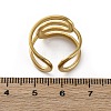 304 Stainless Steel Open Cuff Rings for Women RJEW-F174-03G-5