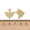 Brass Micro Pave Clear Cubic Zirconia Pendants KK-A269-33G-3