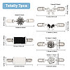 7Pcs 7 Styles Alloy Cardigan Clips JEWB-CA0001-70-2
