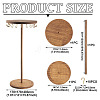 Rotatable Round Wood Jewelry Necklace Display Organizer Hanging Tower Rack NDIS-TAC0001-01B-4