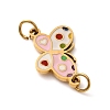 304 Stainless Steel Enamel Butterfly Connector Charms STAS-B093-24G-2