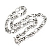 Non-Tarnish Unisex 304 Stainless Steel Figaro Chain Necklaces X-NJEW-H215-03P-4