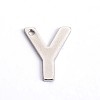 304 Stainless Steel Letter Charms X-STAS-O072-Y-1