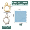 2Pcs 2 Colors 925 Sterling Silver Fold Over Clasp STER-GO0001-33-2