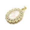 Brass Brass Micro Pave Cubic Zirconia Pendants KK-C087-04G-2