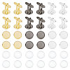 Unicraftale 12Pcs 3 Colors Brass Cuff Button BUTT-UN0001-22-1