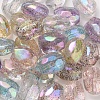 UV Plating Rainbow Iridescent Acrylic Beads OACR-K003-011-2