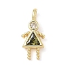 Brass Micro Pave Cubic Zirconia Pendants ZIRC-I356-17G-B12-1