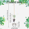 Natural Raw Amethyst and Natural Green Aventurine Pendant Decoration HJEW-WH0043-19A-2