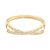 Rack Plating Brass Micro Pave Clear Cubic Zirconia Hinged Bangles for Women BJEW-G730-03G-2