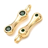 Brass Micro Pave Green Cubic Zirconia Pendants CU-K002-16G-3