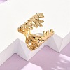 Adjustable 304 Stainless Steel Cuff Open Rings for Women LS-RJEW-Z122-03G-05-1