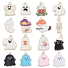 15Pcs 15 Styles Halloween Alloy Enamel Pendants FIND-YW0006-06-1
