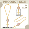 12Pcs Oval with Virgin Mary & Cross Alloy & Iron Pendant Decoration HJEW-NB0002-30A-2