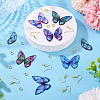DIY Butterfly Wings Epoxy Resin Dangle Earring Making Kits DIY-TA0012-74-5
