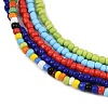 Bohemian Glass Seed Beaded Multi-strand Necklaces for Women NJEW-JN05354-03-4