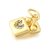 Brass Micro Pave Cubic Zirconia Pendants KK-V007-005G-02-2