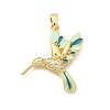 Brass Clear Cubic Zirconia Pendants KK-B187-01G-02C-1