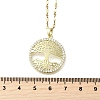 Brass Micro Pave Clear Cubic Zirconia Tree of Life Pendants NJEW-H066-01F-G-3