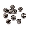 Brass Rhinestone Beads X-RB-A011-6mm-01B-5