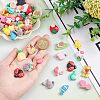 48Pcs 16 Style Resin Cabochons CRES-CA0001-14-3