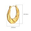 Cross-border European and American Fashion Twisted Spiral Irregular Stainless Steel Hoop Earrings PW-WG801D8-01-2