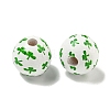 Printed Wood European Beads WOOD-G022-01E-2