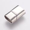 304 Stainless Steel Magnetic Clasps with Glue-in Ends STAS-G136-03P-1