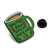 Coffee Cup with Inspiring Quote You Can't Pour From An Empty Cup Enamel Pins JEWB-Z009-01C-3