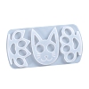 Cat & Paw Shape Self Defense Keychain Silicone Molds LS-DIY-P006-30-6