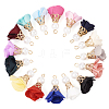  32Pcs 16 Colors Flower Chiffon Pendants FIND-TA0003-41-10