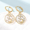 304 Stainless Steel Rhinestone Dangle Hoop Earrings for Women EJEW-F417-01G-01-1