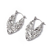 Non-Tarnish 304 Stainless Steel Teardrop Hoop Earrings for Women EJEW-I284-15P-1