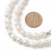 Natural Baroque Pearl Beaded Necklace & Bracelet with 304 Stainless Steel Paperclip Chains SJEW-JS01262-3