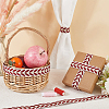 3 Yards Polyester Leaf Jacquard Ribbons LS-SRIB-WH20020-020F-4